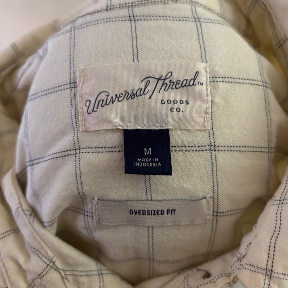 Cream Oversized Button-Up - Picture 3 of 3